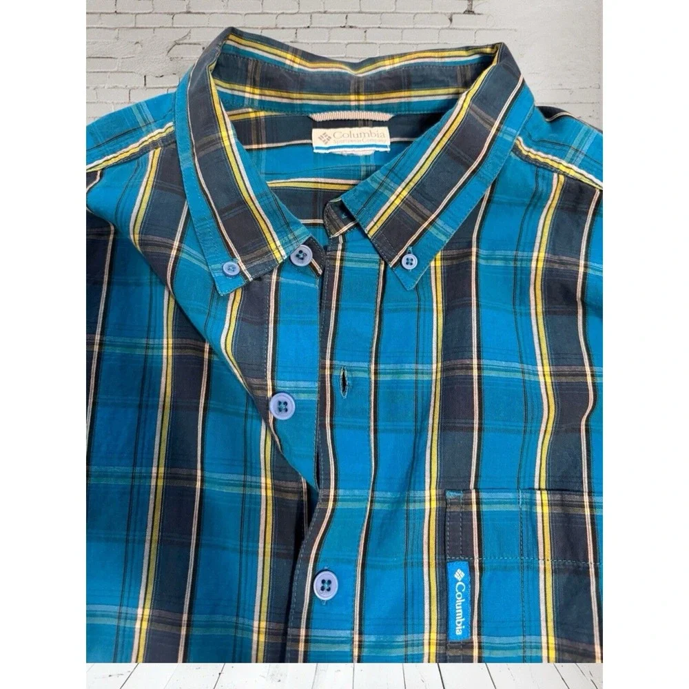 Men's Columbia Sportswear Co.‎ Long Sleeve Dress Shirt Button Up plaid Spring Xl - Picture 3 of 4